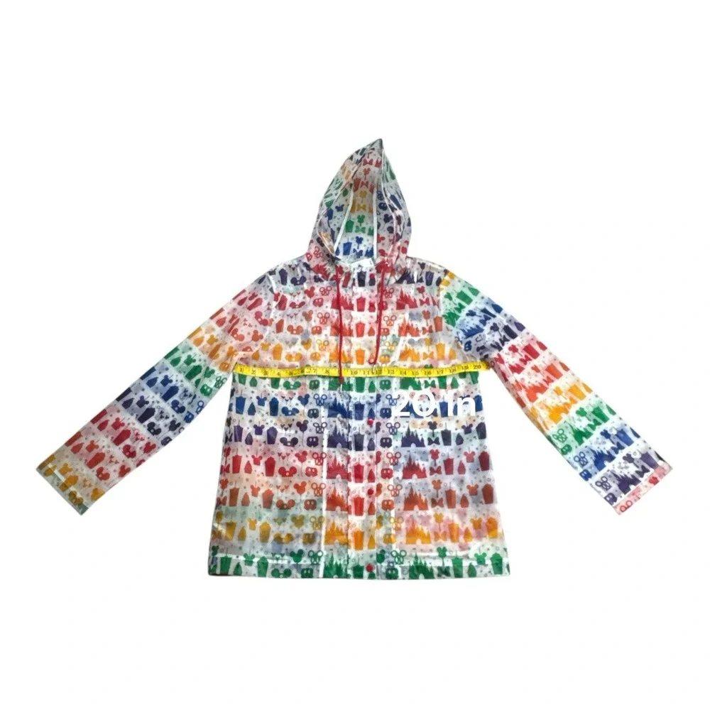 Rainbow Disney Collection Disney Parks Rain Jacket – Clear Translucent Women's M